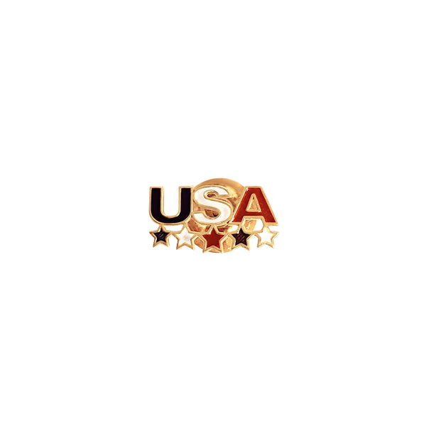 Red, White, & Blue USA enamel Pin with Stars