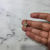 Half Carat Princess Cut Diamond Cross Necklace