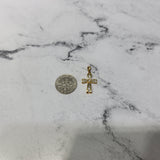 Baguette Diamond Cross Pendant 14k Yellow Gold