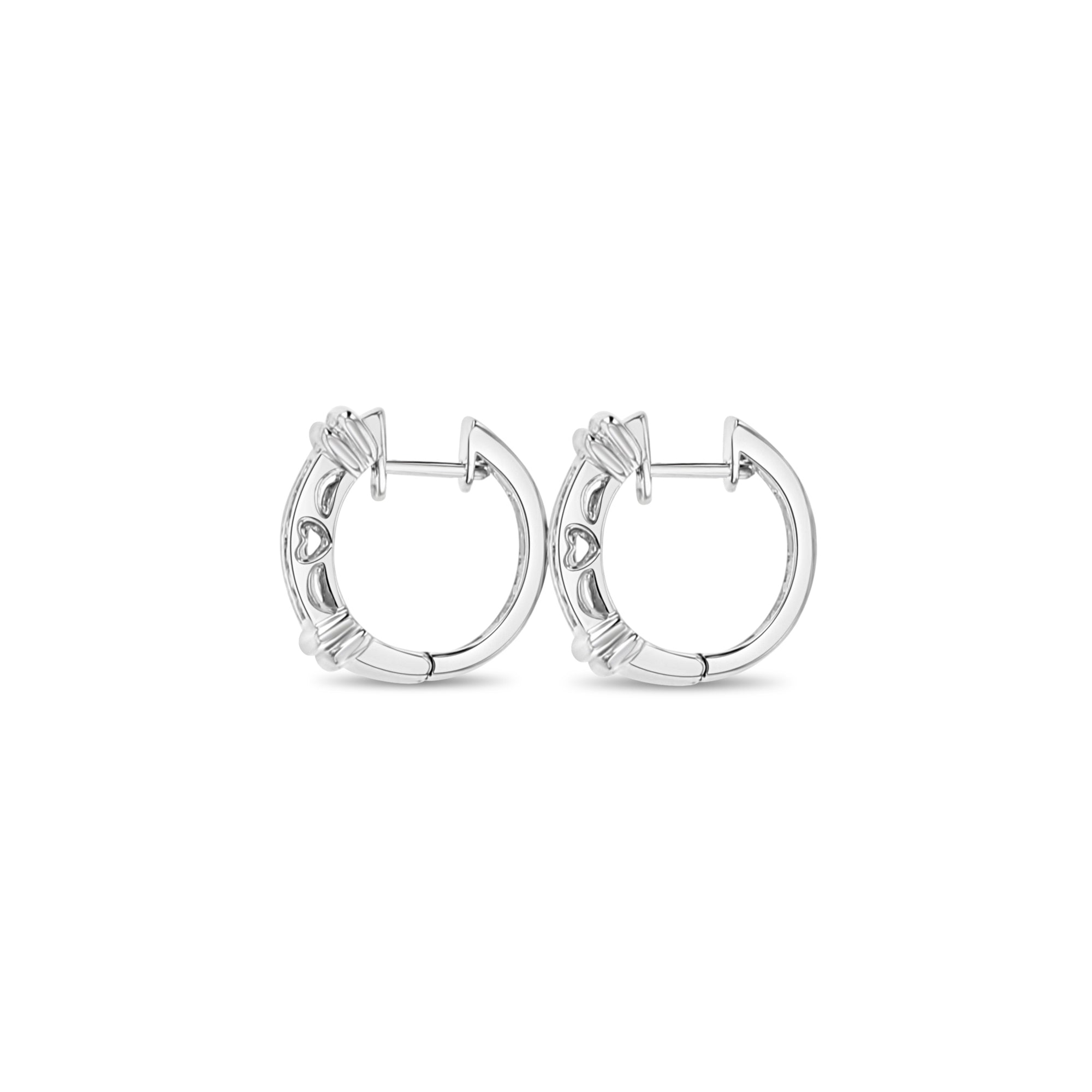 Diamond Huggie Earrings .54cttw 14k White Gold