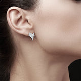 Butterfly Diamond Earrings 1.00cttw 14K White Gold