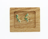 Latchback Emerald Cluster Earrings