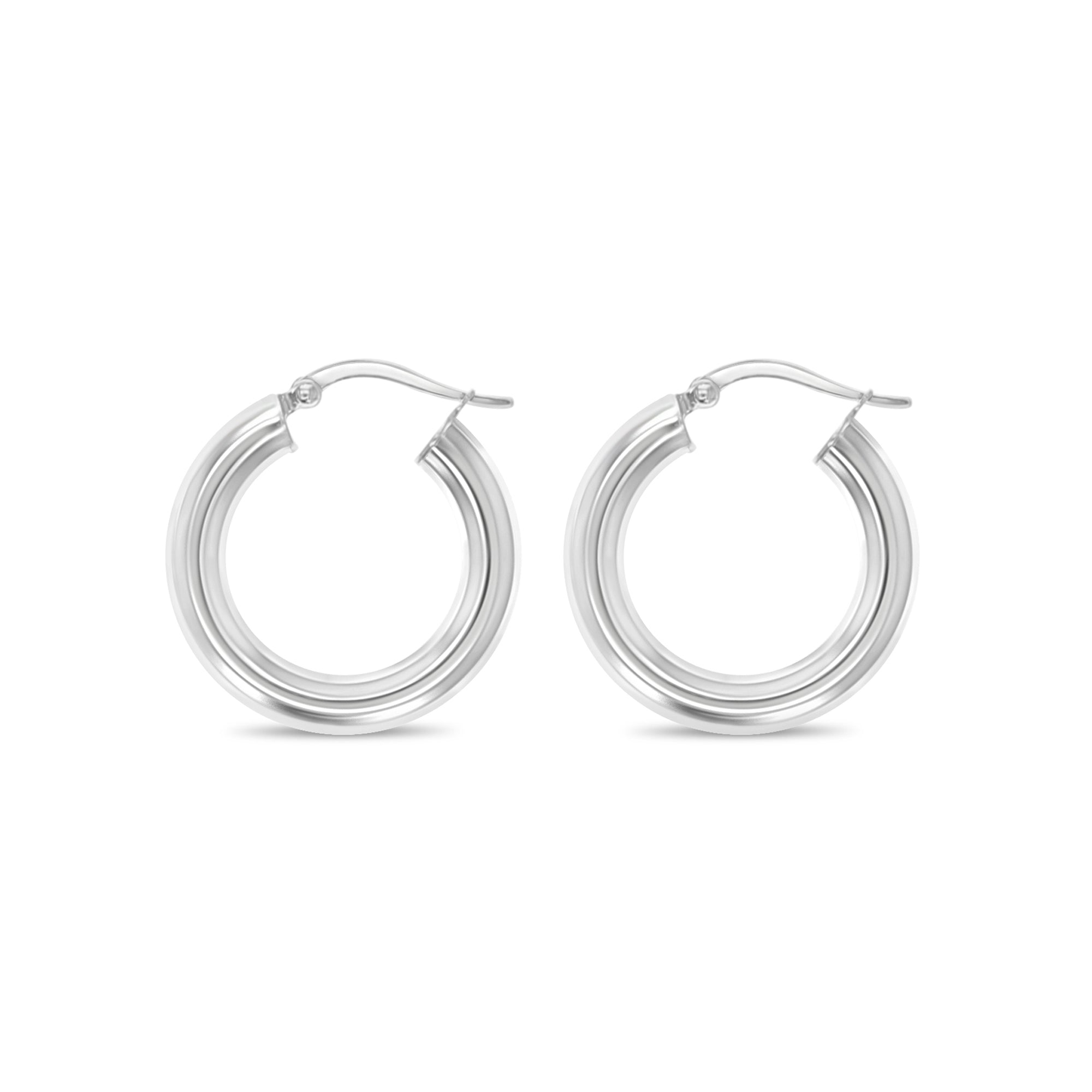 24mm solid white gold hoops