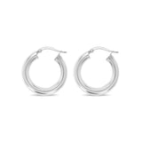 24mm solid white gold hoops