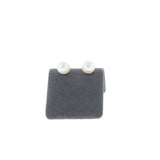 8mm Pearl Studs 14k White Gold