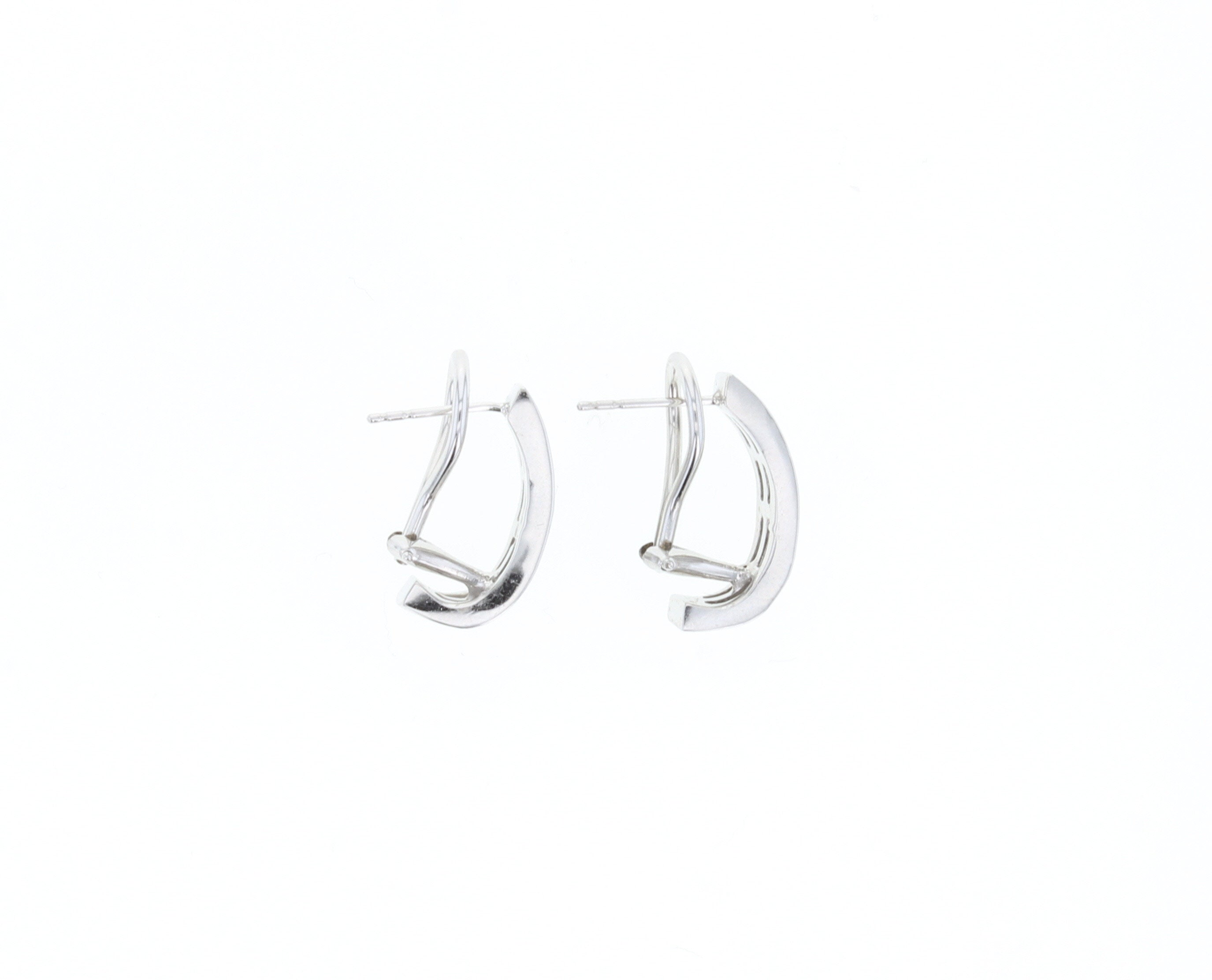 Diamond Baguette Earrings 1.25cttw 14k White Gold