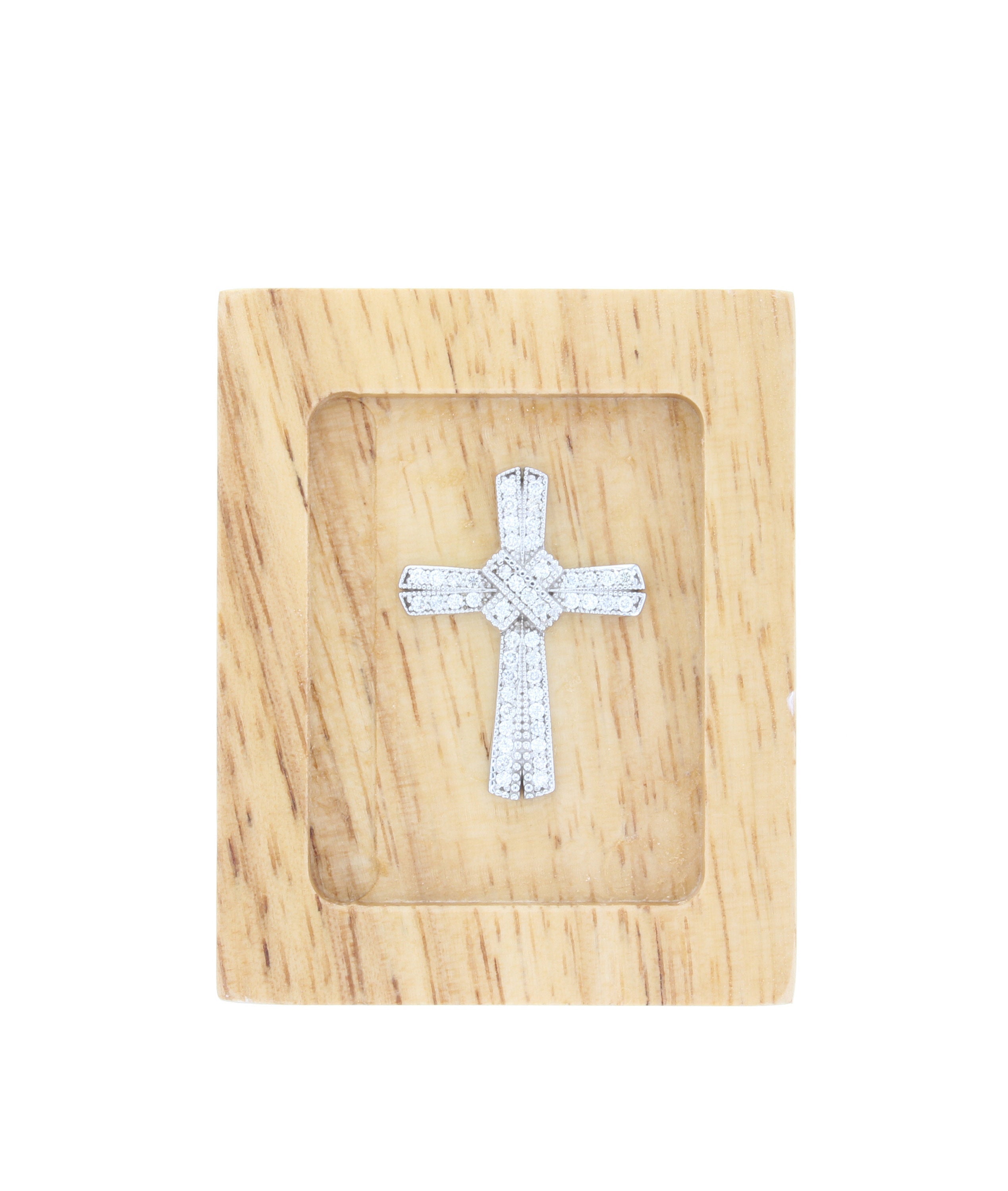 Diamond Cross Pendant .68cttw 14k White Gold