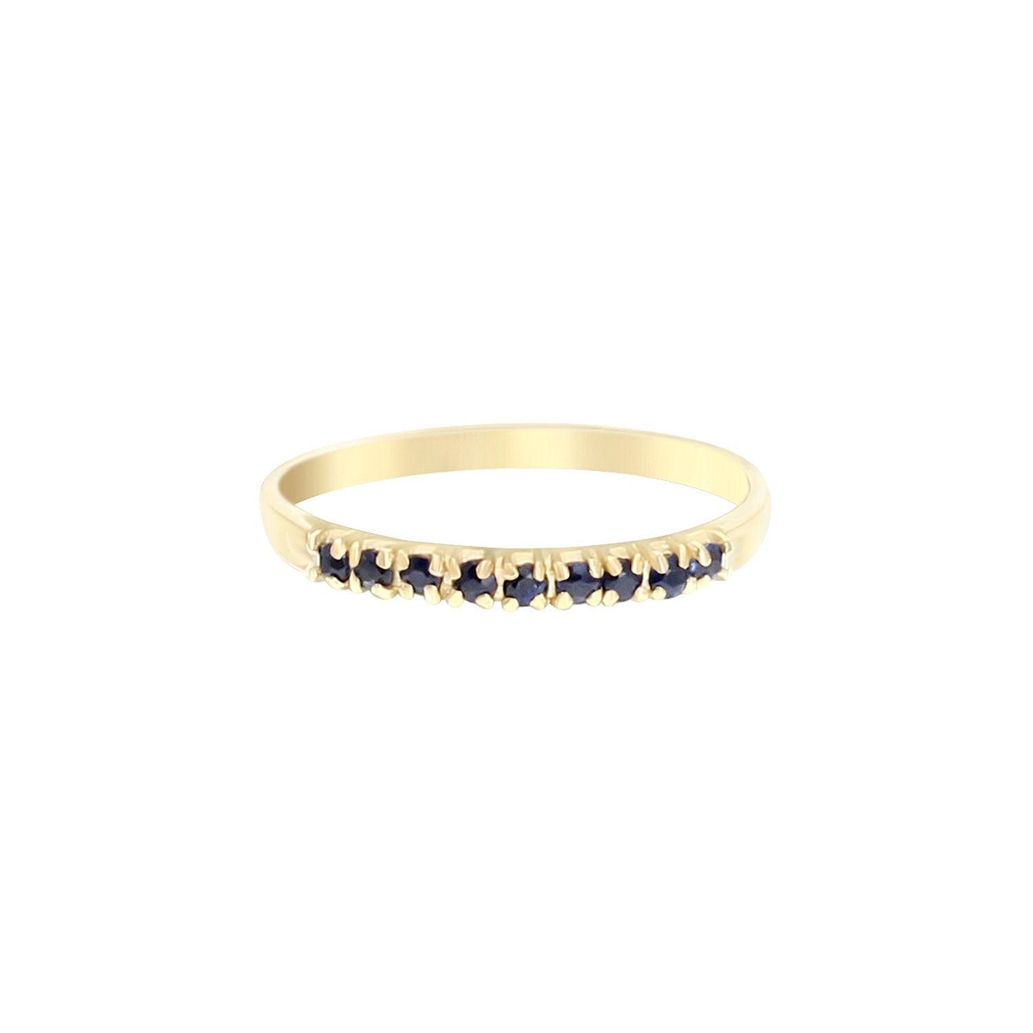 Sapphire Stackable Ring 14k Yellow Gold