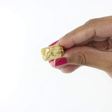 Mens Nugget Ring 14k Yellow Gold