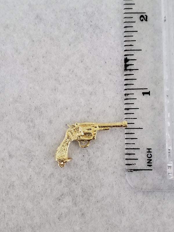 Gun Charm/Pendant 14k Yellow Gold