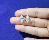Cubic Zirconia CZ Marquise Studs 14k Yellow Gold or 14k White Gold