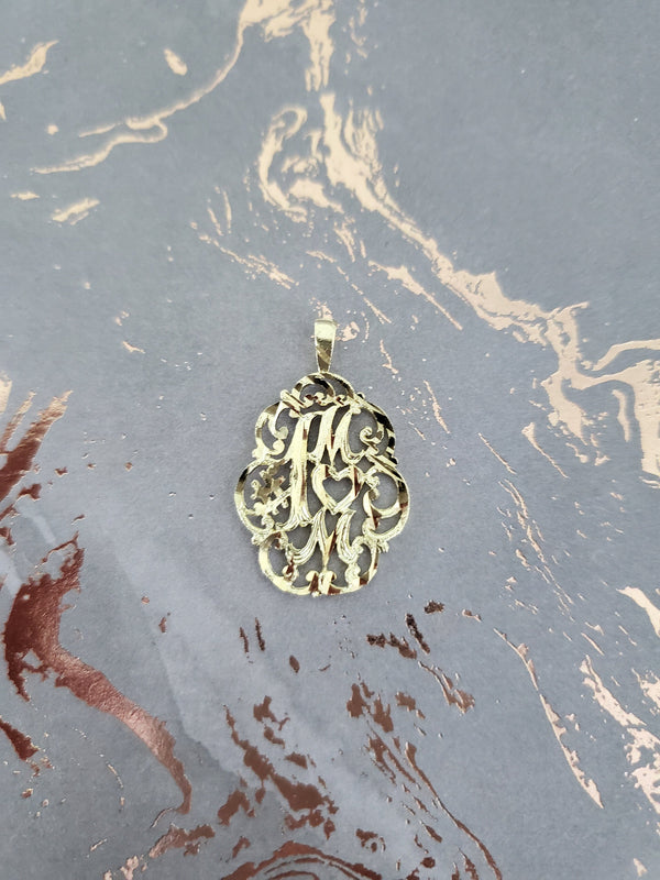 Number One Mom Charm/Pendant 10k Yellow Gold