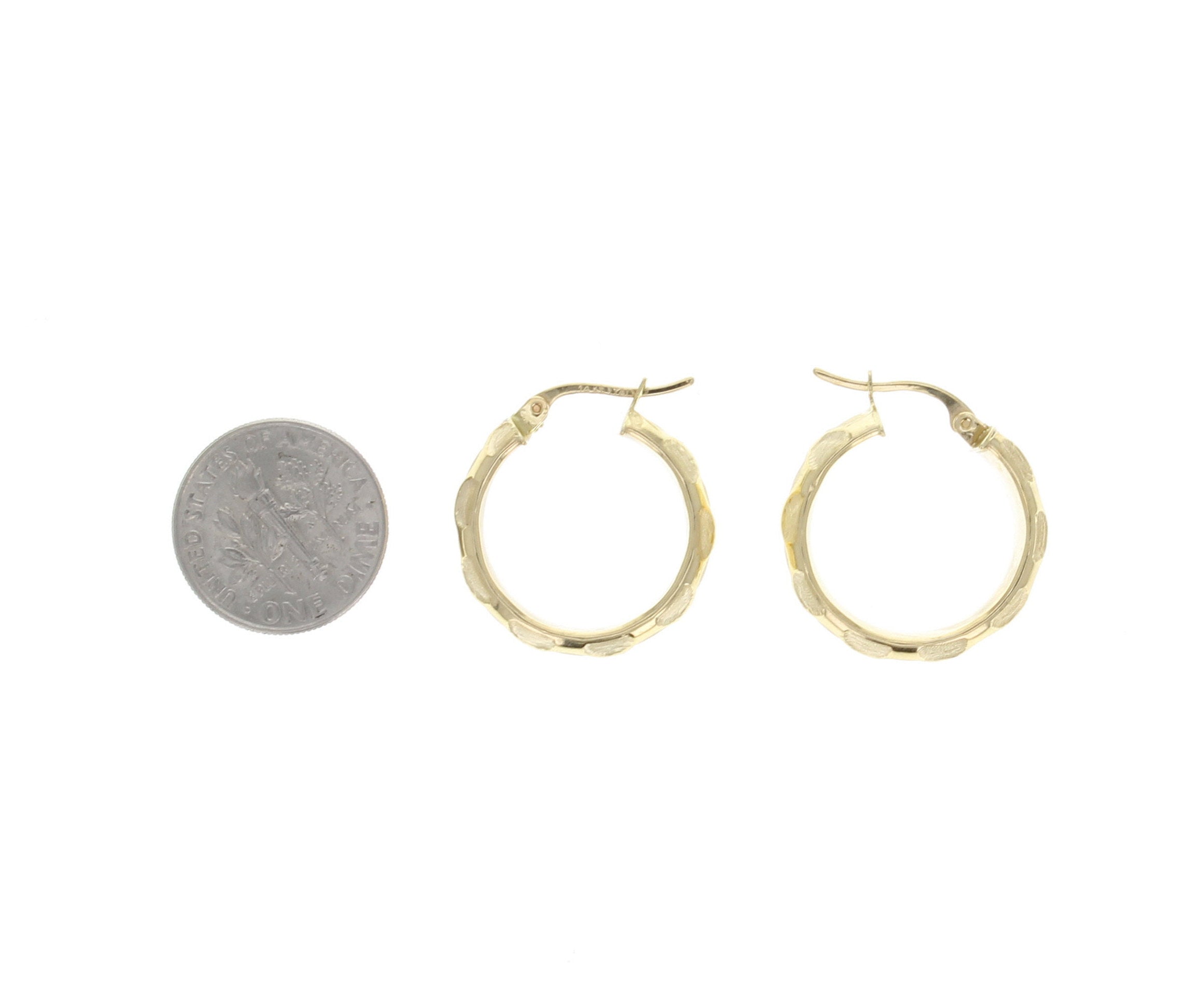 Quarter Size Gold Hoops