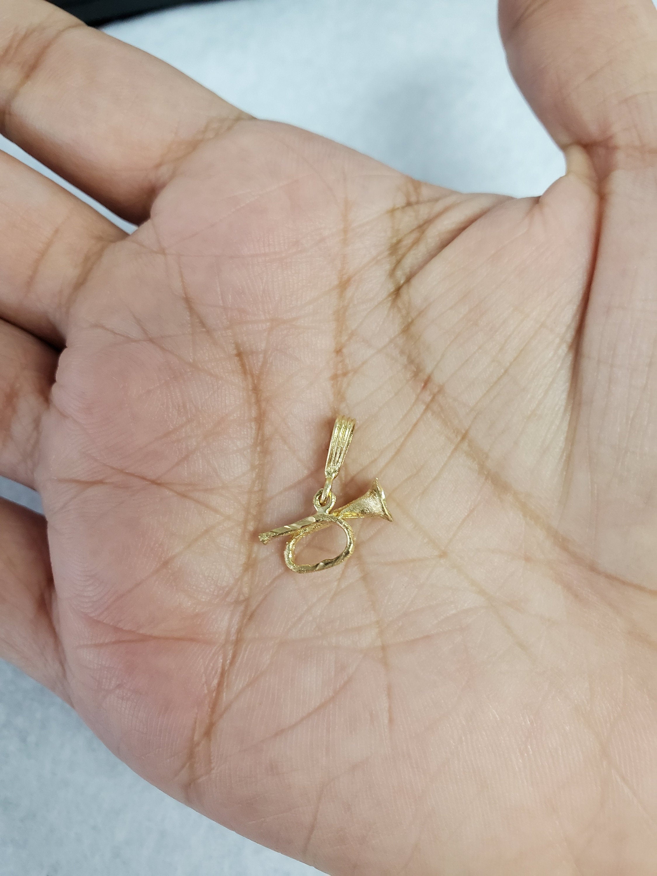 Trombone charm for charm bracelet