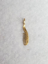 Comb with Diamond Cuts Charm/Pendant 14k Yellow Gold