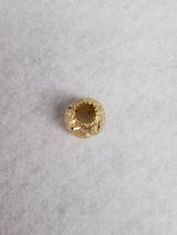 Gold Roundel Bead with Diamond Cuts 14k Yellow Gold