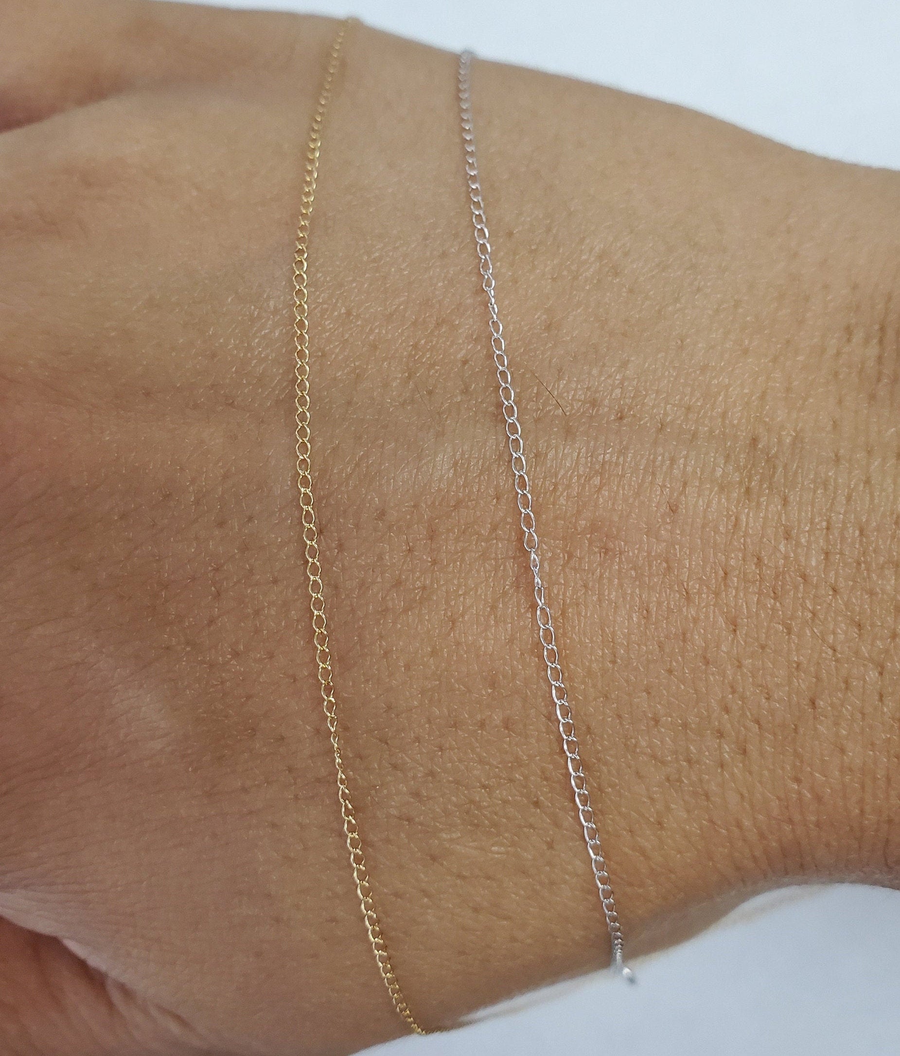 Cable Link Chain 14k Yellow Gold or 14k White Gold