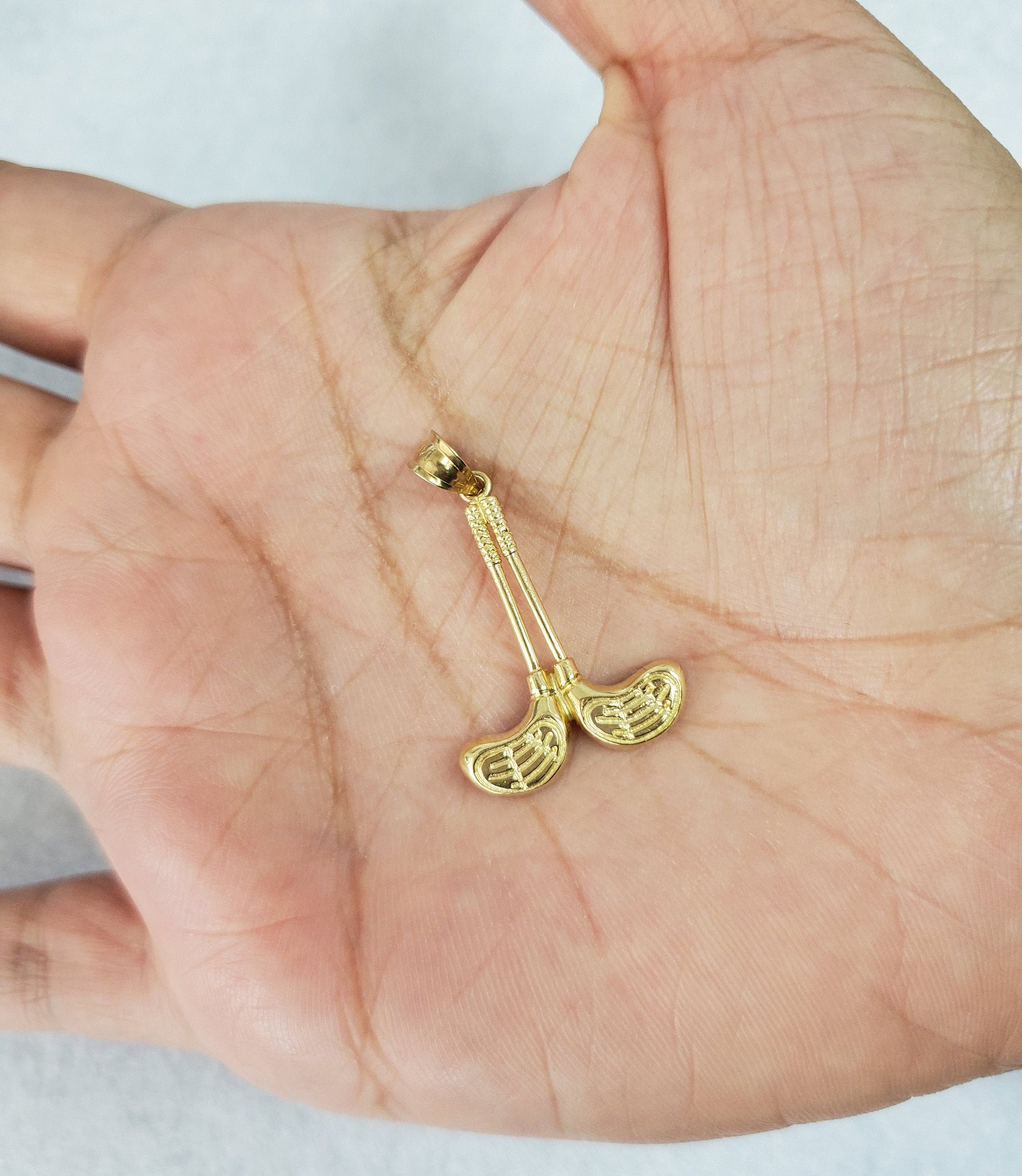 Solid Gold Golf Club Pendant