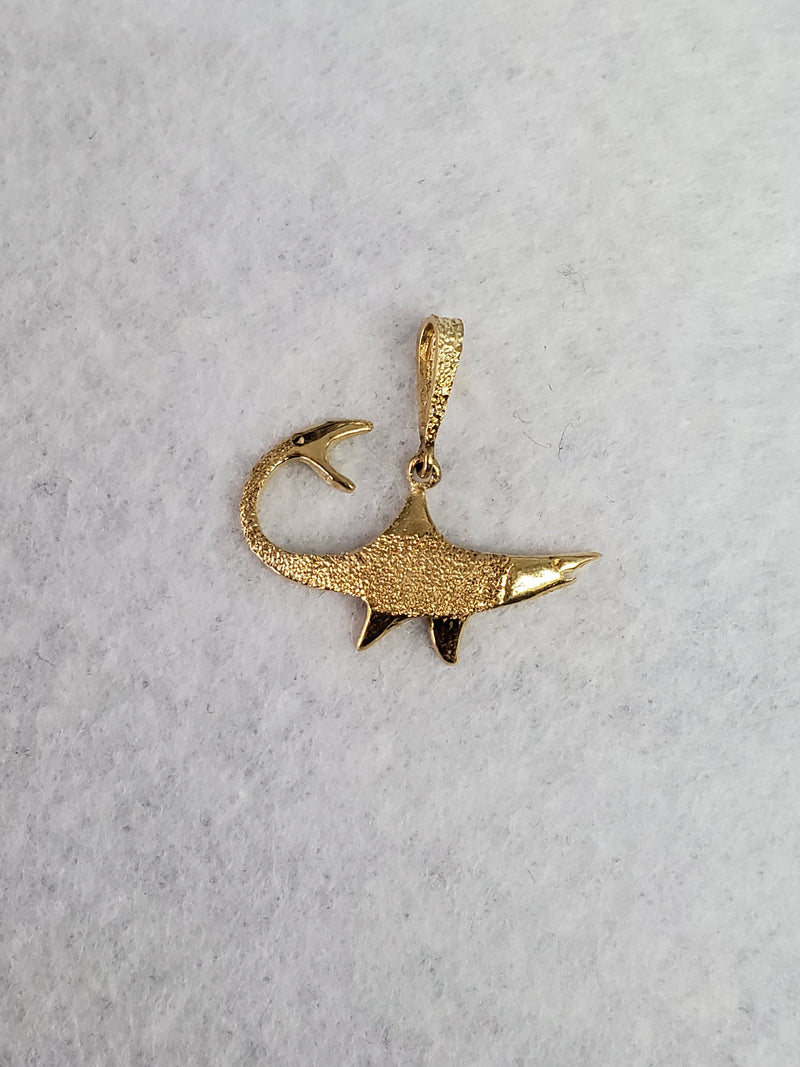 Small Solid Yellow Gold Shark