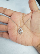 Floral Style Diamond Pendant .48cttw 18k White Gold