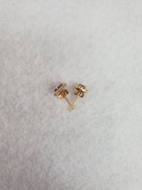 Teardrop Ruby Diamond Earrings 1.22cttw 14k Yellow Gold