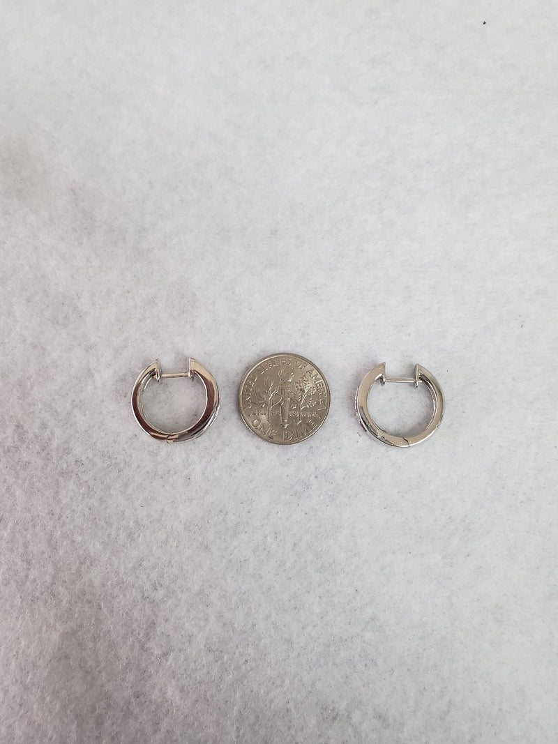 Ruby Diamond Earrings .78cttw 14k White Gold