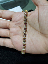 Ruby & Diamond Tennis Bracelet 2.00cttw 14k Yellow Gold