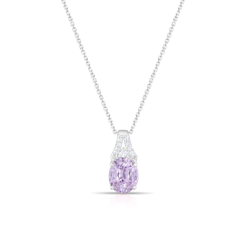 Amethyst Diamond Necklace