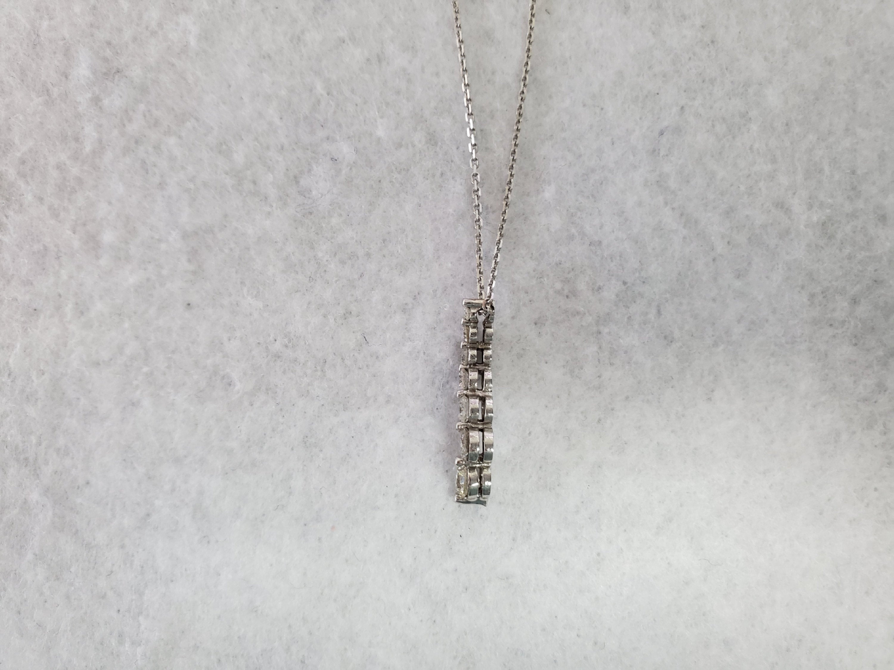 Diamond Journey Pendant .83cttw 14k White Gold or 14k Yellow Gold