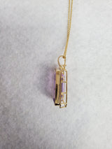 Lavender Amethyst Necklace 8.00cttw 14k Yellow Gold