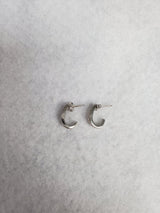 Princess Cut Diamond Huggie Earrings .69cttw 14k White Gold