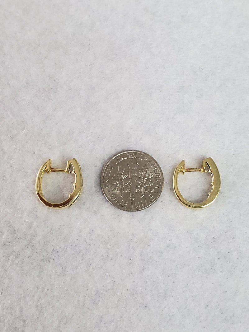Sapphire & Diamond Baguette Earrings .80cttw 14k Yellow Gold