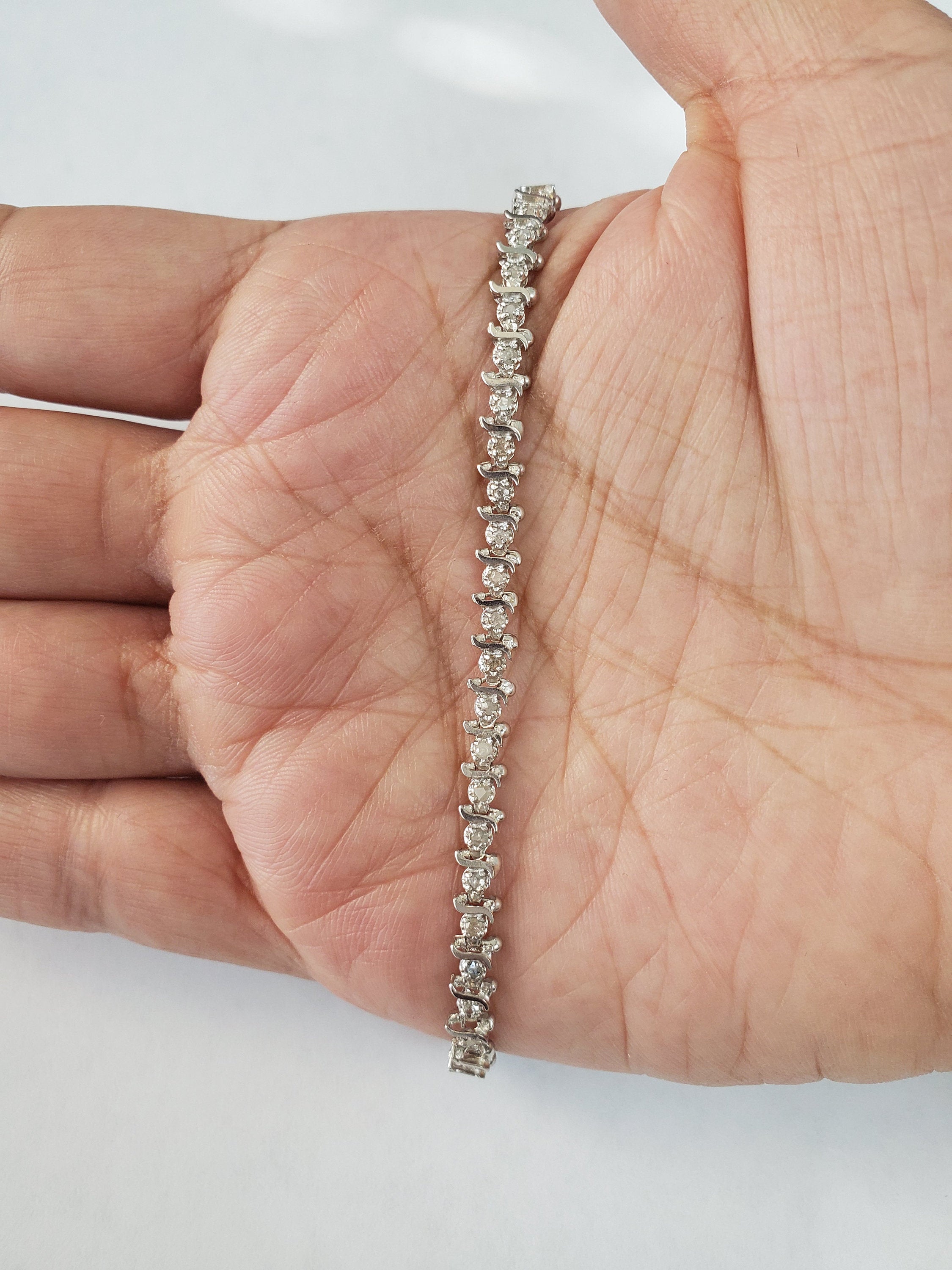 Small 1 carat diamond anklet