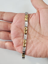 Two-Toned Diamond Tennis Bracelet .50cttw 14k Yellow Gold