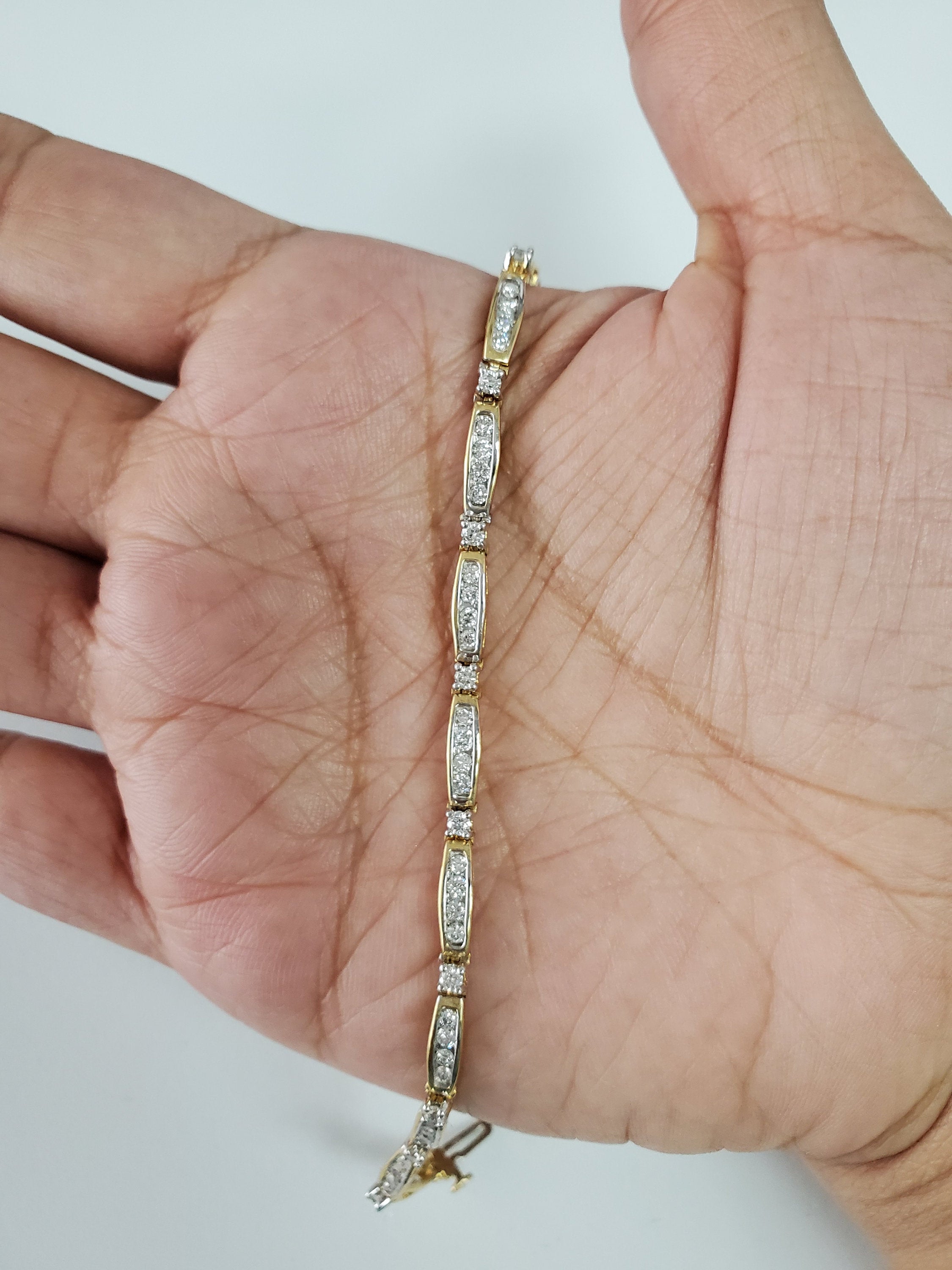 Channel Set Diamond Tennis Bracelet 2.00cttw 14k White or Yellow Gold