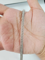 Diamond Tennis Bracelet Wire Style 1.00cttw 14k White Gold
