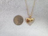 Heart Shaped Diamond Pave Pendant .20cttw 14k Yellow Gold