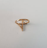 Baguette Diamond Cross Ring .20cttw 14K Yellow Gold
