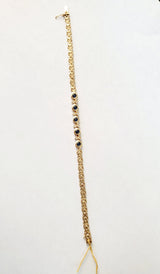 Sapphire Diamond Tennis Bracelet .75cttw 14k Yellow Gold