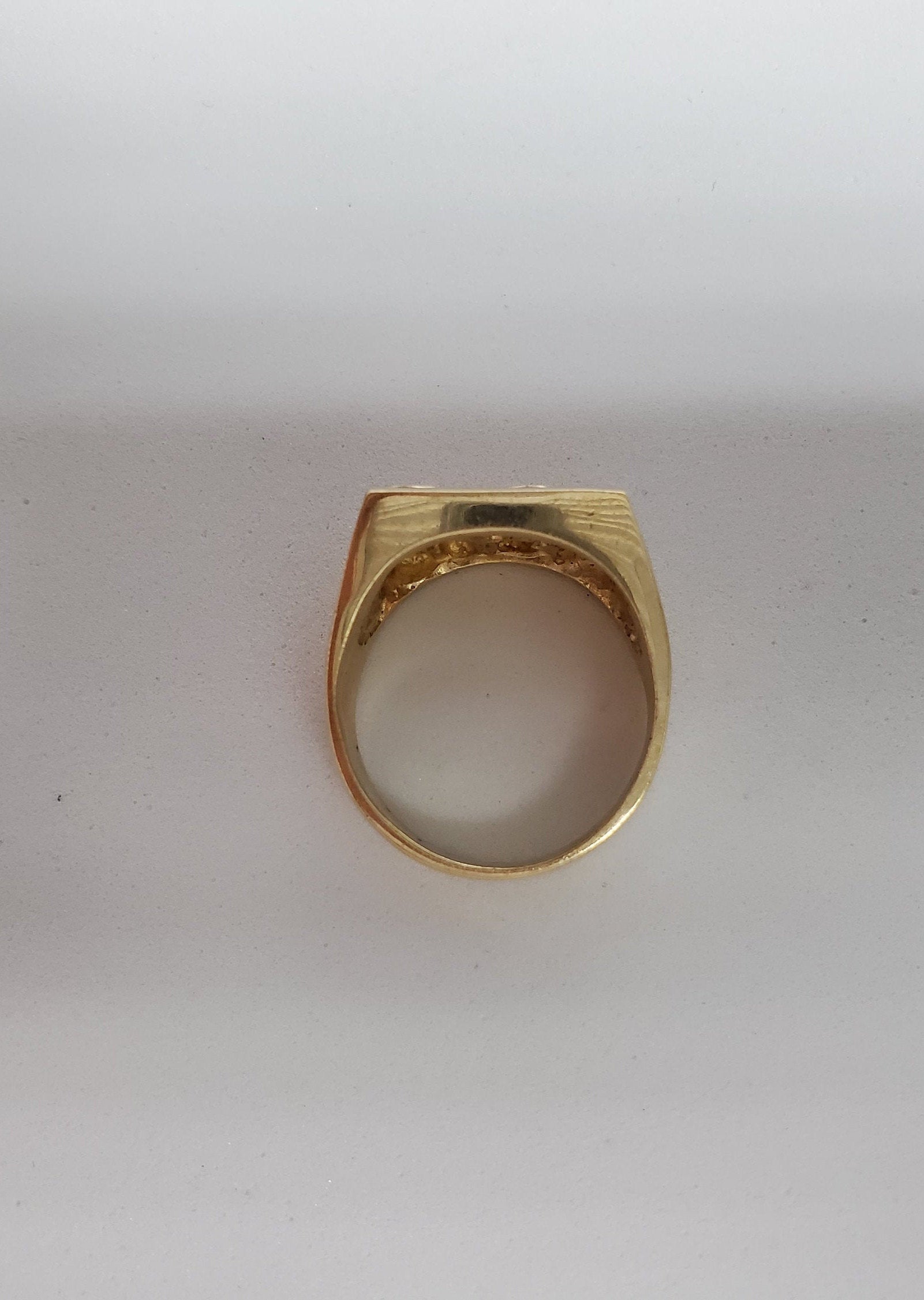 Mens Nugget Ring 14k Yellow Gold