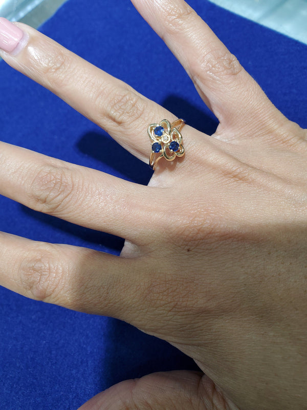 Sapphire Ring 10k Yellow Gold