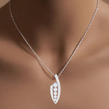 Statement Diamond Necklace .54cttw 14k White Gold