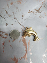 Polished Dolphin Pendant 14k Yellow Gold