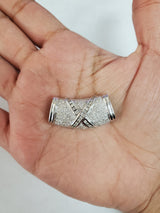 Pave Diamond Roundel Necklace 1.50cttw 14k White Gold