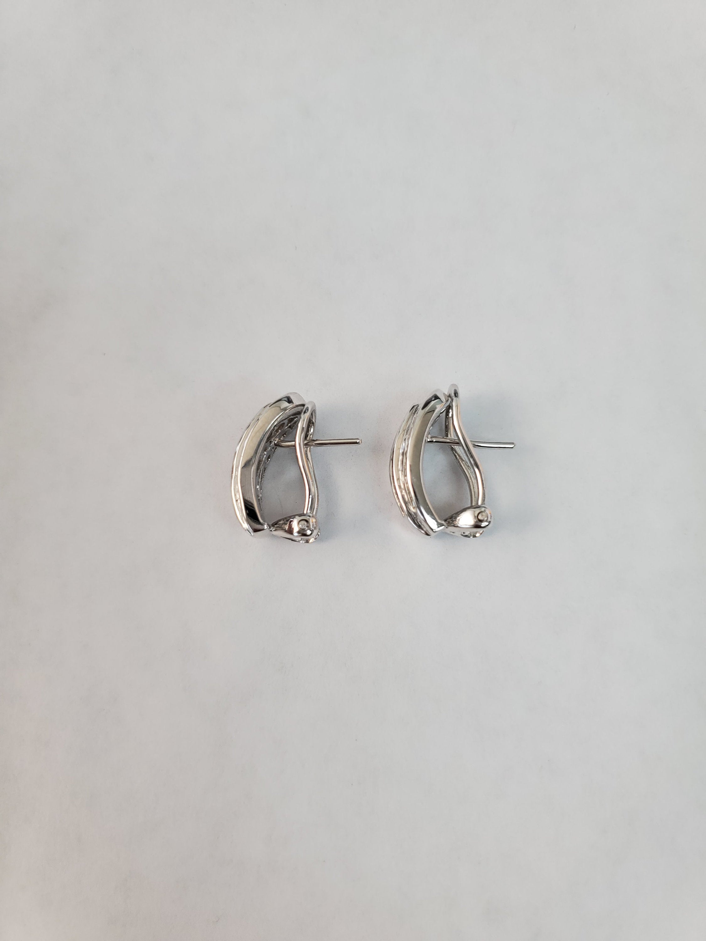 Baguette Diamond Earrings 1.38cttw 18k White Gold