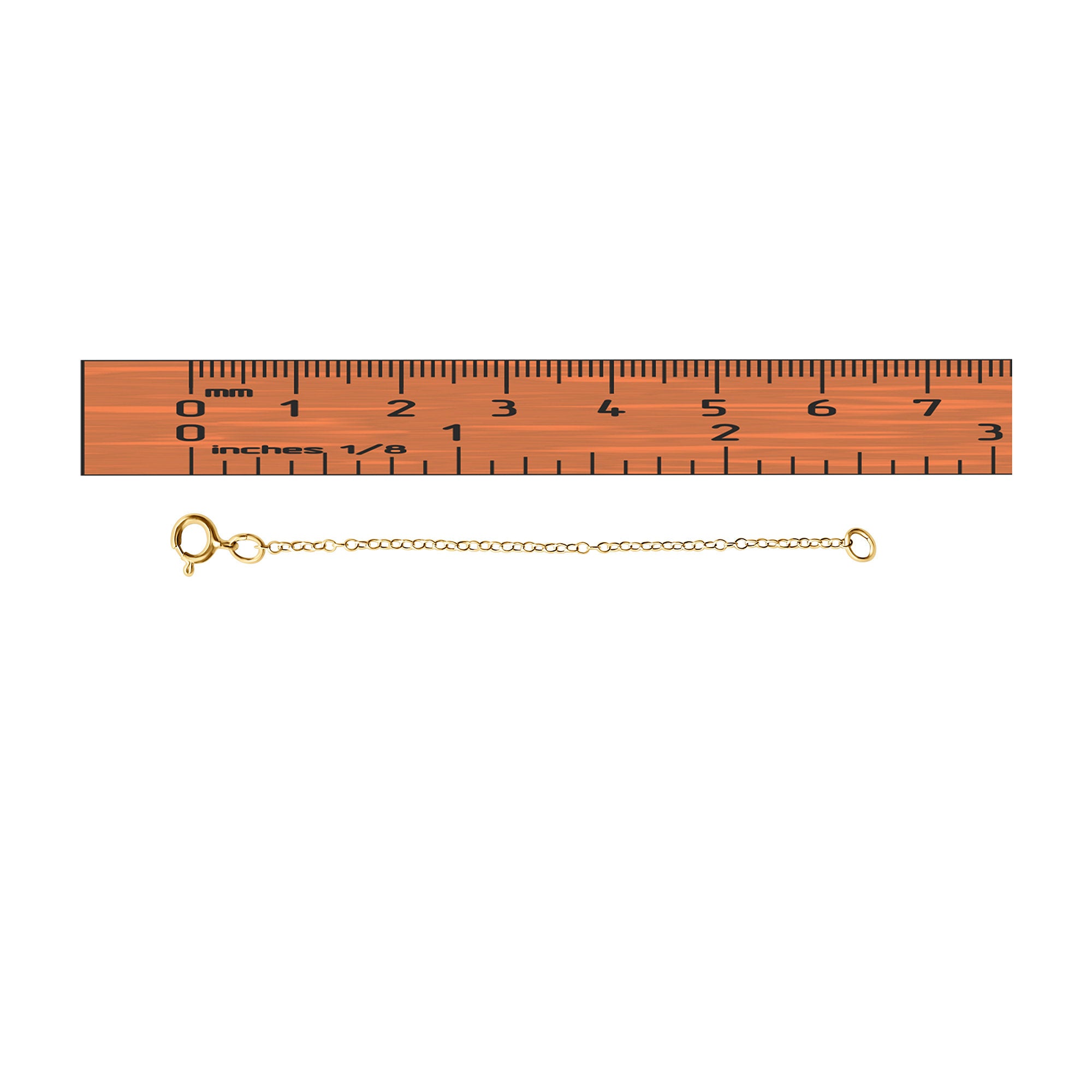 2.5inch 14k White or Yellow Gold Chain Extender