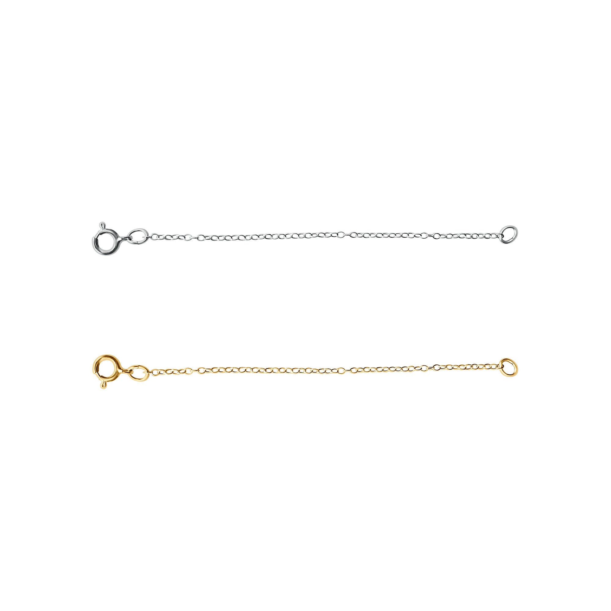 2.5inch 14k White or Yellow Gold Chain Extender