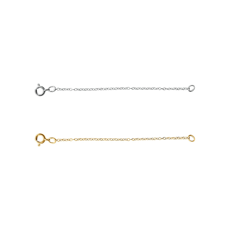 2.5inch 14k White or Yellow Gold Chain Extender
