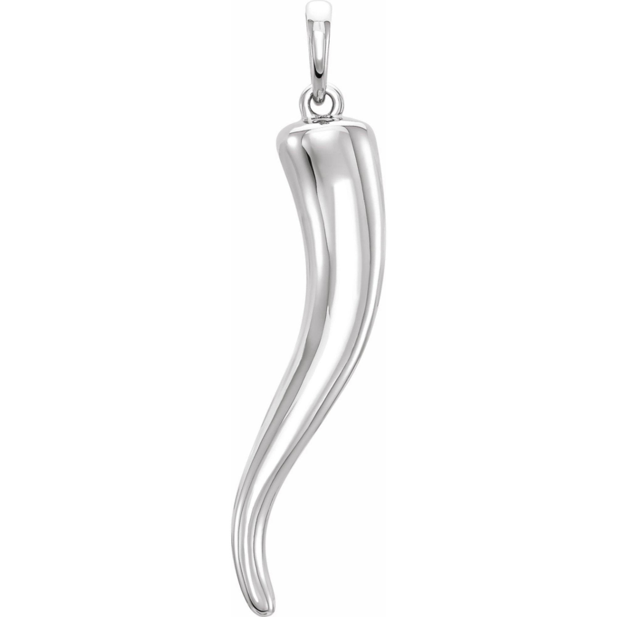 Italian Horn Pendant 14k Yellow, Rose or White Gold