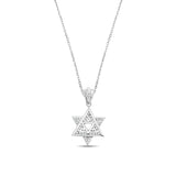 Jewish Star of David Diamond Necklace